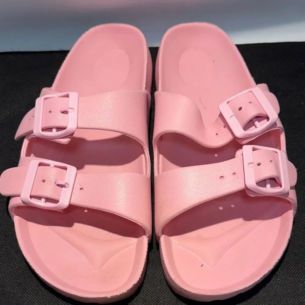 Women's Pink Double Strap Sandals